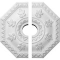 Ekena Millwork Nottingham Ceiling Medallion, Two Piece (Fits Canopies up to 4 5/8"), 18"OD x 3 1/2"ID x 1 1/2"P CM18NT2